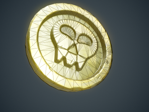 Pirate Coin 3D Model