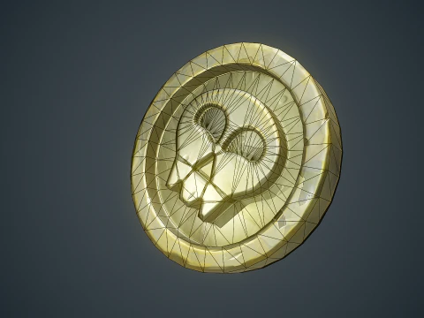 Pirate Coin 3D Model