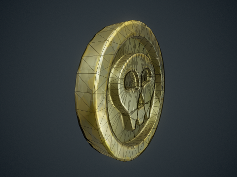 Pirate Coin 3D Model