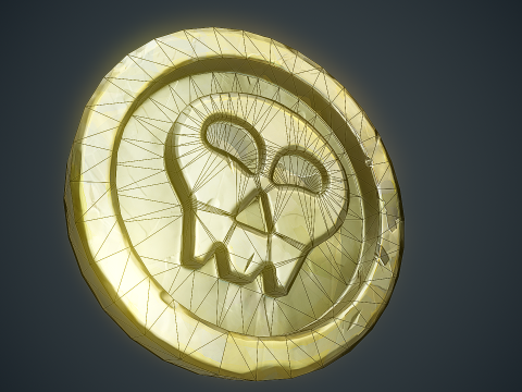 Pirate Coin 3D Model