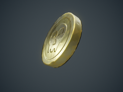 Pirate Coin 3D Model