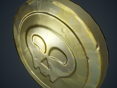 Pirate Coin 3D Model