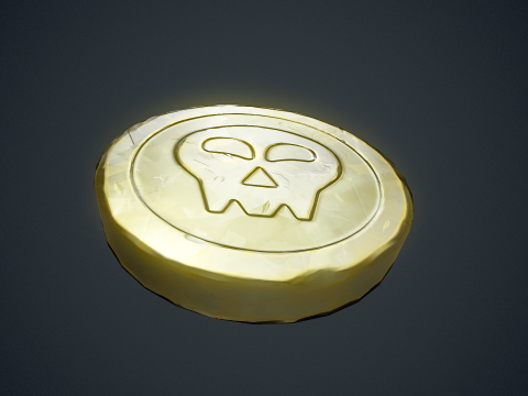 Pirate Coin 3D Model