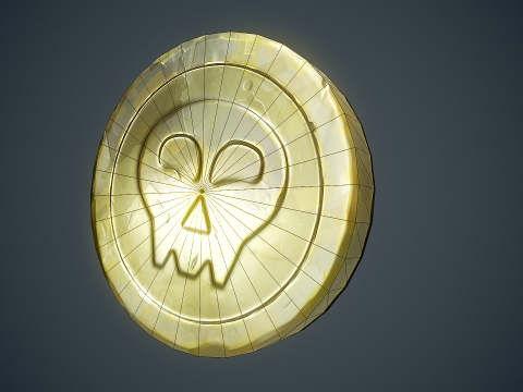 Pirate Coin 3D Model