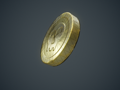 Pirate Coin 3D Model