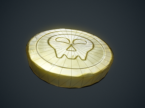 Pirate Coin 3D Model