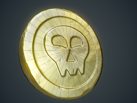 Pirate Coin 3D Model