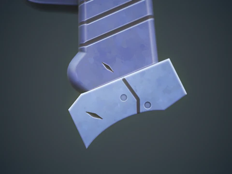 Stylized Sci Fi Pistol Low-poly 3D Model