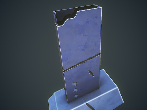Stylized Sci Fi Pistol Low-poly 3D मॉडल
