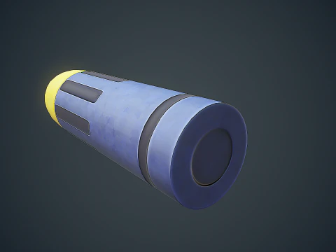 Stylized Sci Fi Pistol Low-poly 3D Model