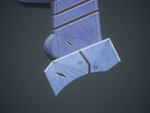 Stylized Sci Fi Pistol Low-poly 3D Model