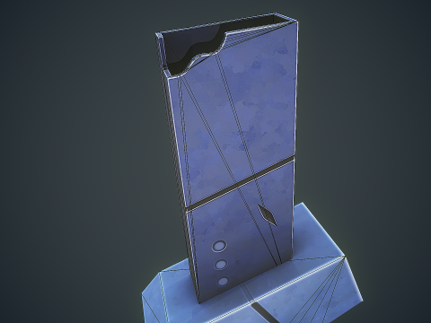 Stylized Sci Fi Pistol Low-poly 3D मॉडल