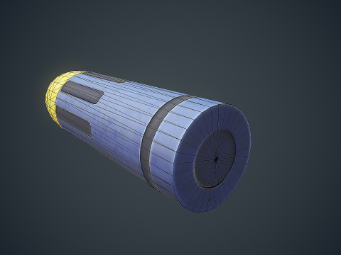 Stylized Sci Fi Pistol Low-poly 3D मॉडल