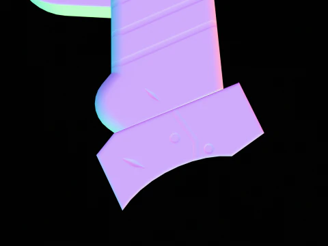 Stylized Sci Fi Pistol Low-poly 3D Model