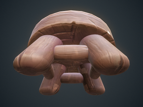 Stylized Stool Arcane Style - Game-Ready Modello 3D