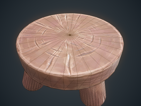 Stylized Stool Arcane Style - Game-Ready Modello 3D