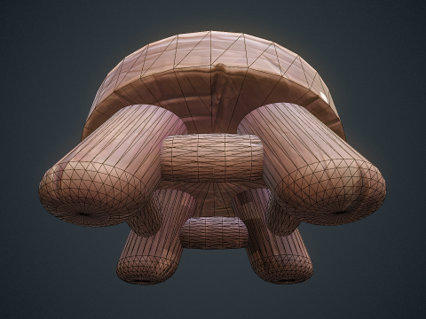 Stylized Stool Arcane Style - Game-Ready Modello 3D