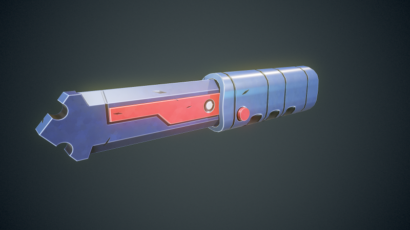 Stylized Sci Fi Knife 3D 모델 .c4d .max .obj .3ds .fbx .stl .blend