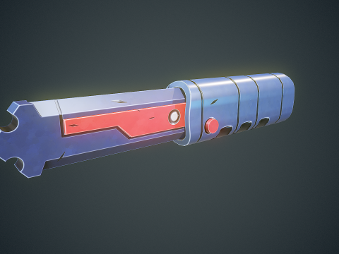 Stylized Sci Fi Knife Modelo 3D