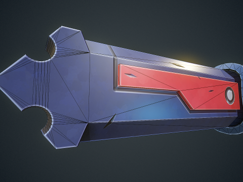 Stylized Sci Fi Knife 3D 모델
