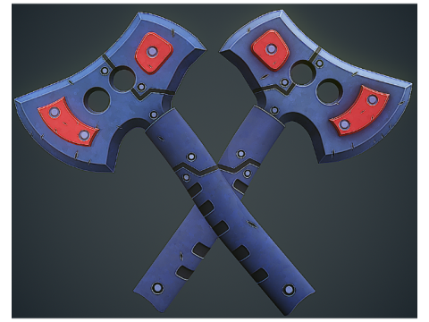 Stylized Sci Fi Axe Modello 3D