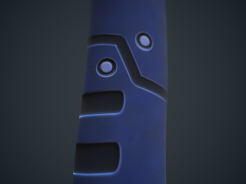 Stylized Sci Fi Axe 3D Model