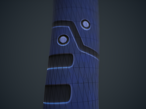 Stylized Sci Fi Axe 3D Model