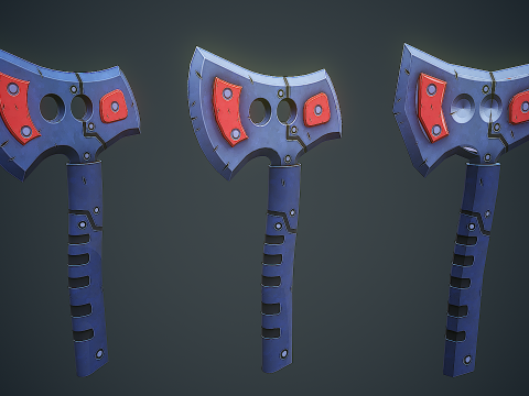 Stylized Sci Fi Axe 3D Model
