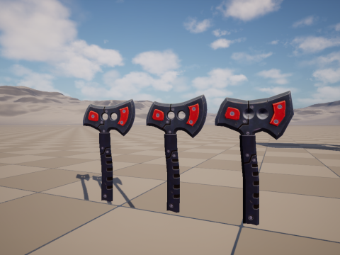 Stylized Sci Fi Axe 3D Model