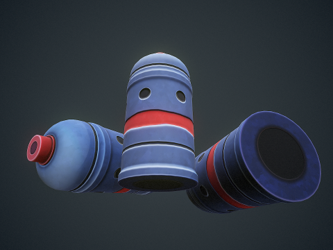 Stylized Sci Fi Smoke Grenade 3Dモデル