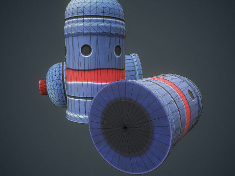 Stylized Sci Fi Smoke Grenade 3Dモデル