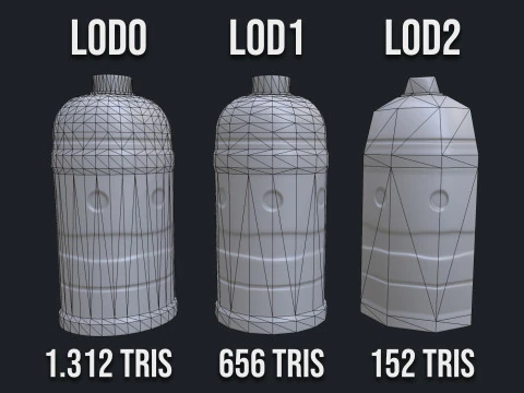 程式化的科幻烟雾手榴弹 3D 模型