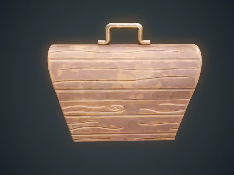 Stylized Box Arcane Style Game Ready Prop 3D Model