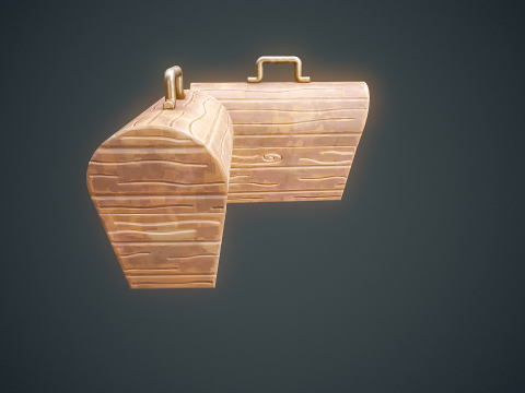 Stilize Kutu Gizemli Stil Oyuna Hazır Prop 3D Model