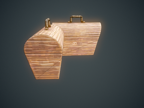 Stilize Kutu Gizemli Stil Oyuna Hazır Prop 3D Model