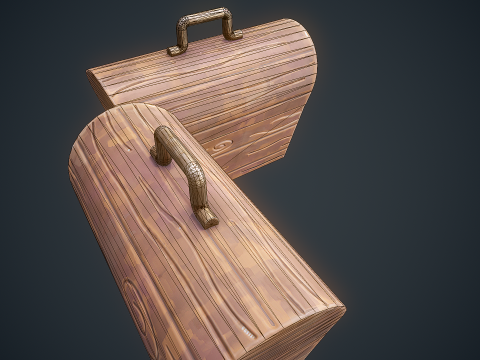 Stilize Kutu Gizemli Stil Oyuna Hazır Prop 3D Model