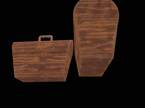 Stilize Kutu Gizemli Stil Oyuna Hazır Prop 3D Model