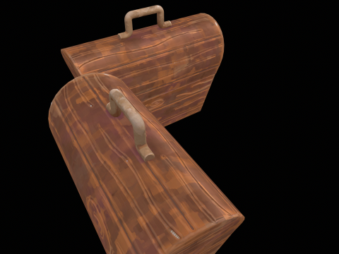 Stilize Kutu Gizemli Stil Oyuna Hazır Prop 3D Model