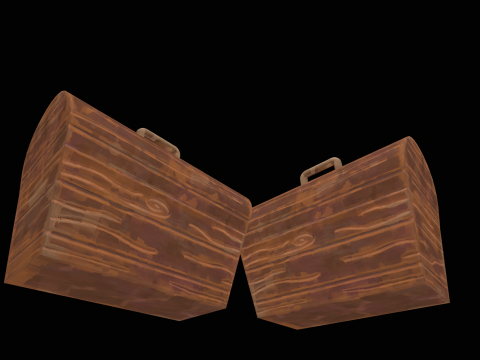 Stilize Kutu Gizemli Stil Oyuna Hazır Prop 3D Model