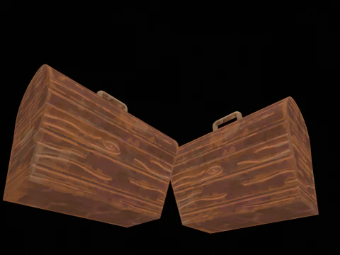 Stylized Box Arcane Style Game Ready Prop 3D Model