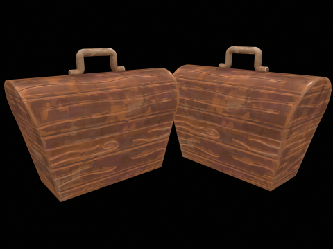 Stilize Kutu Gizemli Stil Oyuna Hazır Prop 3D Model