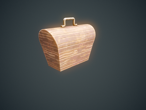 Stilize Kutu Gizemli Stil Oyuna Hazır Prop 3D Model