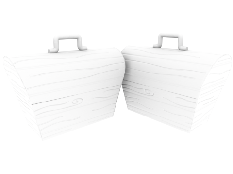 Stilize Kutu Gizemli Stil Oyuna Hazır Prop 3D Model