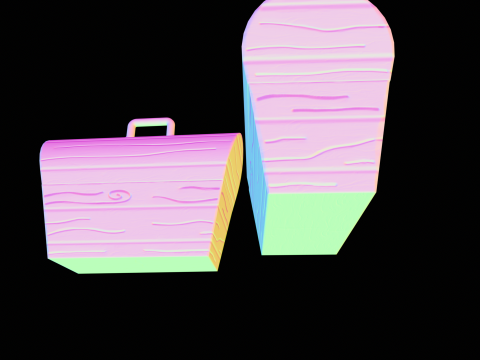 Stilize Kutu Gizemli Stil Oyuna Hazır Prop 3D Model