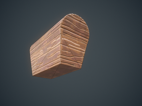 Stilize Kutu Gizemli Stil Oyuna Hazır Prop 3D Model