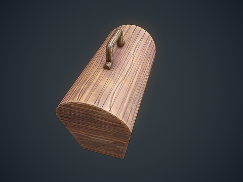 Stilize Kutu Gizemli Stil Oyuna Hazır Prop 3D Model