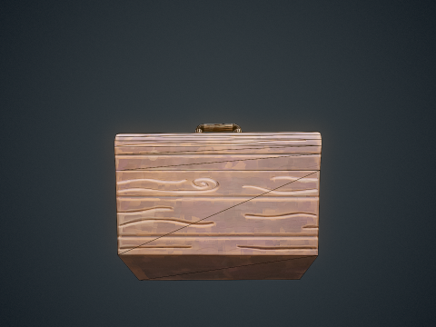 Stilize Kutu Gizemli Stil Oyuna Hazır Prop 3D Model