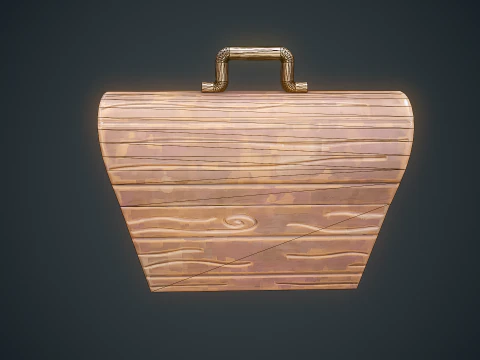 Stylized Box Arcane Style Game Ready Prop 3D Model
