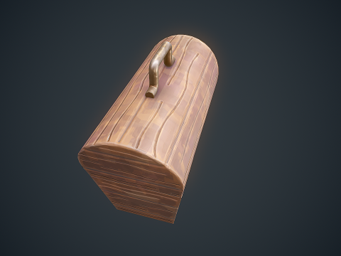 Stilize Kutu Gizemli Stil Oyuna Hazır Prop 3D Model