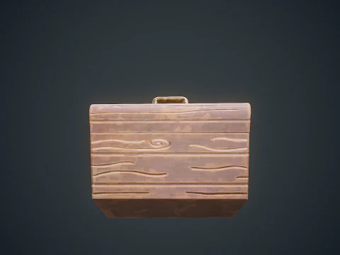 Stylized Box Arcane Style Game Ready Prop 3D Model